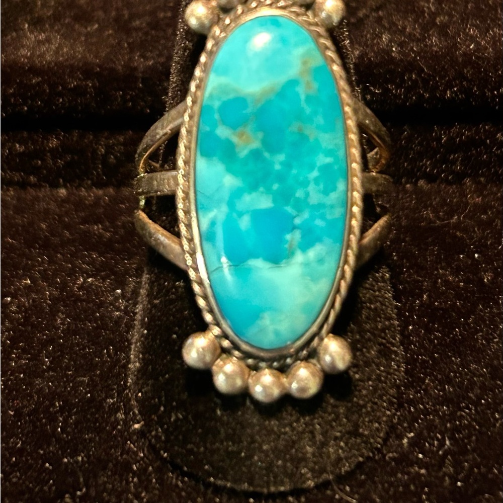 Turquoise Silver Ring - image 1